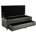 Kit Cabeceira Calçadeira Mila E Munique 195 Cm Casal King Siz