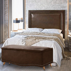 Kit Cabeceira Calçadeira New York E Holanda 140 Cm Casal Mate