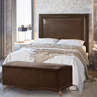 Kit Cabeceira Calçadeira New York E Holanda 195 Cm Casal King