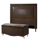 Kit Cabeceira Calçadeira New York E Holanda 195 Cm Casal King