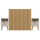 Kit Cabeceira Cama Box Casal 140 Cm Angelina Com Mesa De Cabe