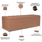 Kit Cabeceira Cama Box Casal 140 Cm Com Calçadeira Recamier B