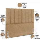 Kit Cabeceira Cama Box Casal 140cm Calçadeira Recamier Baú Dá