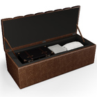 Kit Cabeceira Cama Box Casal 140cm Calçadeira Recamier Baú Dá