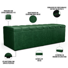 Kit Cabeceira Cama Box Casal King 195cm Com Calçadeira Baú Dá