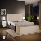 Kit Cabeceira Cama Box Casal King 195cm Com Calçadeira Baú Dá