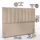 Kit Cabeceira Cama Box Casal King 195cm Com Calçadeira Baú Dá