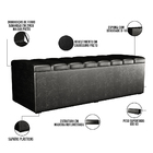 Kit Cabeceira Cama Box Casal King 195cm Com Calçadeira Baú Dá