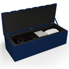 Kit Cabeceira Cama Box Queen 160cm Calçadeira Baú Dália W01 F