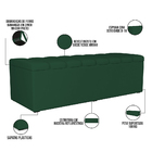 Kit Cabeceira Cama Box Queen 160cm Calçadeira Baú Dália W01 S