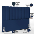 Kit Cabeceira Cama Box Queen 160cm Calçadeira Baú Dália W01 S