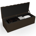 Kit Cabeceira Cama Box Queen 160cm Com Calçadeira Baú Dália W