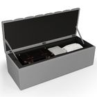 Kit Cabeceira Cama Box Queen 160cm Com Calçadeira Baú Dália W