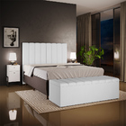 Kit Cabeceira Cama Box Queen 160cm Com Calçadeira Baú Dália W