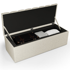 Kit Cabeceira Cama Box Queen 160cm Com Calçadeira Baú Dália W