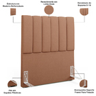 Kit Cabeceira Cama Box Solteiro 100cm Com Calçadeira Baú Dáli