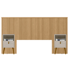 Kit Cabeceira Casal 240cm Celine Com Mesa De Cabeceira 01 Gav