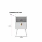 Kit Cabeceira Casal Queen Ripada 240cm Com 2 Mesas De Apoio 1