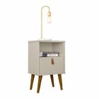 Kit Cabeceira Casal Queen Ripada 240cm Com 2 Mesas De Apoio 1