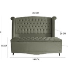 Kit Cabeceira De Cama Box Casal Queen 160 Cm E Calçadeira Baú