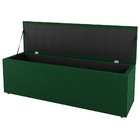 Kit Cabeceira E Baú Cama Box Casal Cora 140cm Suede Verde - D