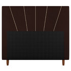 Kit Cabeceira E Baú Cama Box Casal Dallas 140cm Linho Marrom