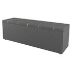Kit Cabeceira E Baú Cama Box Casal Dallas 140cm Suede Cinza -