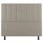 Kit Cabeceira E Baú Cama Box Queen Size Cora 160cm Suede Bege