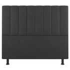 Kit Cabeceira E Baú Cama Box Queen Size Cora 160cm Suede Cinz