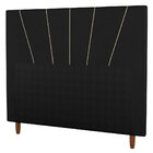 Kit Cabeceira E Baú Cama Box Queen Size Dallas 160cm Suede Pr