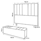 Kit Cabeceira E Baú Cama Box Queen Size Grace 160cm Suede Ver