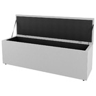 Kit Cabeceira E Baú Cama Box Solteiro Cora 90cm Sintético Bra