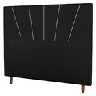 Kit Cabeceira E Baú Cama Box Solteiro Dallas 90cm Sintético P