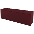 Kit Cabeceira E Baú Cama Box Solteiro Grace 90cm Suede Bordô