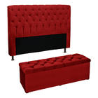 Kit Cabeceira E Calçadeira Alaska 1 40 Suede Animaleh - Star