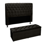 Kit Cabeceira E Calçadeira Alaska Casal Queen Size 160 Cm Par