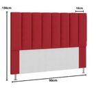 Kit Cabeceira E Calçadeira Baú 90 Cm Carla Suede Vermelho