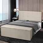 Kit Cabeceira E Calçadeira Baú Casal 1,40m Berlim Material Si