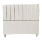 Kit Cabeceira E Calçadeira Baú Casal 1,40m Londres Linho Bege