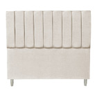 Kit Cabeceira E Calçadeira Baú Casal 1,40m Londres Veludo Beg