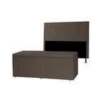 Kit Cabeceira E Calçadeira Baú Casal 1,40m Roma Material Sint