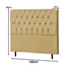 Kit Cabeceira E Calçadeira Baú Casal 140cm Paris Suede Bege