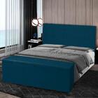 Kit Cabeceira E Calçadeira Baú Casal King 1,95m Berlim Suede