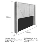 Kit Cabeceira E Calçadeira Baú Casal Minsk P02 140 Cm Para Ca