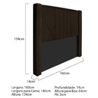 Kit Cabeceira E Calçadeira Baú Casal Minsk P02 140 Cm Para Ca