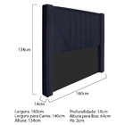 Kit Cabeceira E Calçadeira Baú Casal Minsk P02 140 Cm Para Ca