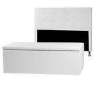 Kit Cabeceira E Calçadeira Baú Casal Queen 1,60m Berlim Mater