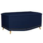 Kit Cabeceira E Calçadeira Báu Estofada Kate Casal 140 Cm Par