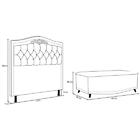 Kit Cabeceira E Calçadeira Baú Estofada Kate Casal 140 Cm Par