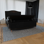 Kit Cabeceira E Calçadeira Baú Estofada Kate Queen 160 Cm Par